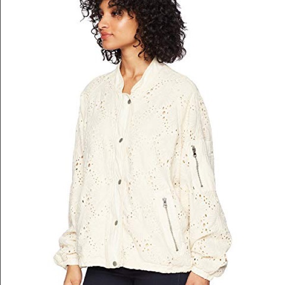 Daisy Jane Eyelet Bomber Jacket | Poshmark